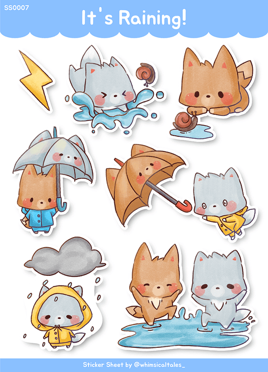 It's raining! | Sticker Sheet