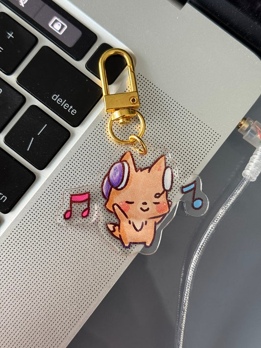 Enjoying the music | Acrylic Keychain