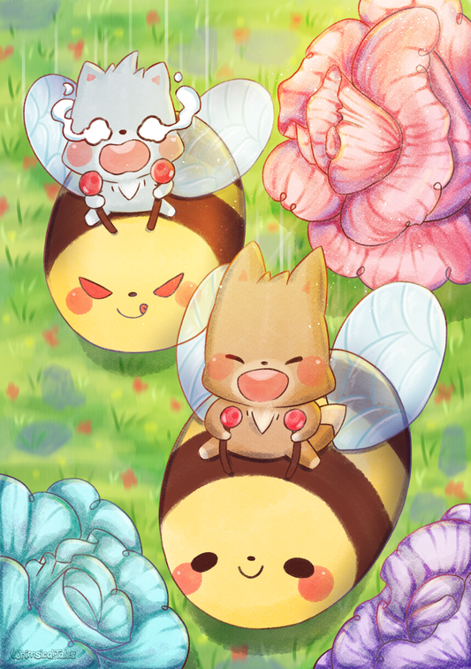 Flying with the Bees print