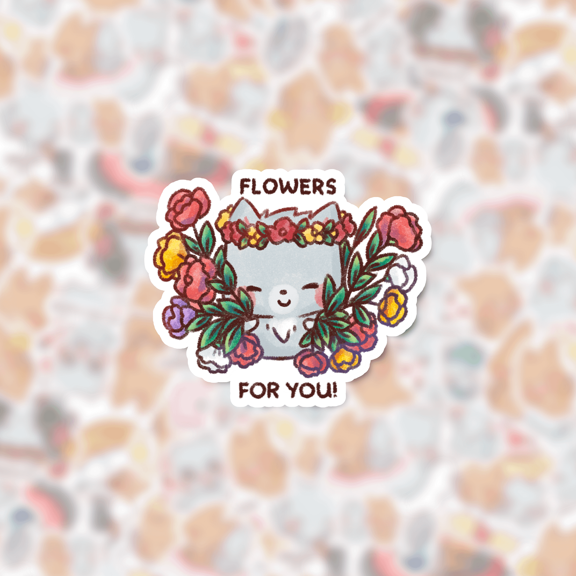 Flowers for you | Die cut stickers